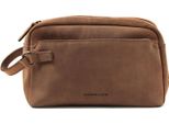 Harold's Pelle Borsa Da Toilette Antic Toilet Bag Nature Marrone