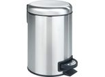 Wenko Bidone A Pedale 3 Leman Acciaio Inox Rifiuti Cosmetici Bagno Cucina Ospiti Wc