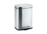 Wenko Cestino A Pedale 5 Litri Cestino Per Cosmetici Bagno Meccanismo Soft-Close Leno Wc In Acciaio Inox