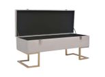 Panca Con Vano Portaoggetti 105 Cm Velluto Grigio