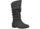 Mytrendshoe Stivali Donna Slip-On Stivali Foderati Caldi Scarpe 820241, Colore: Grigio, Taglia: 38