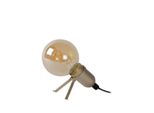 Lucide Pukki - Lampada Da Tavolo Led E27 (5W, 2200K, Oro Opaco/Ottone)