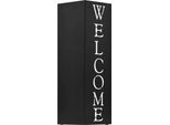 Vidaxl Portaombrelli Welcome Acciaio Nero