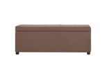 Panca Con Vano Portaoggetti 116 Cm Poliestere Marrone