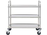 Syfax™ Carrello Da Cucina A 3 Livelli 95X45X83,5 Cm In Acciaio Inox