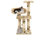 Vidaxl Tiragraffi Per Gatti Con Colonne In Sisal 65 Cm Stampa A Zampa Beige