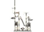 Vidaxl Tiragraffi Per Gatti Con Tiragraffi In Sisal 230 - 250 Cm Grigio