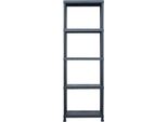 Scaffale Nero 125 Kg 60 X 30 X 180 Cm Plastica