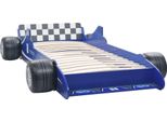 Vidaxl Letto Per Bambini Con Design Di Auto Da Corsa 90 X 200 Cm Blu