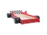 Vidaxl Letto Per Bambini Con Design Di Auto Da Corsa 90 X 200 Cm Rosso