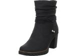 Rieker Donna Stivaletto A Corda Tacco A Blocco Fodera Calda Stivale Corto Y2591, Misura:37 Eu, Colore:Nero