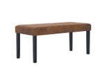 Panca 106 Cm In Pelle Scamosciata Marrone