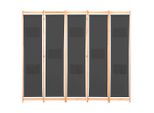 Syfax™ Divisorio A 5 Pannelli Grigio 200X170X4 Cm In Tessuto