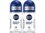 Nivea Men Deo Sensitive Protect Roll On Anti Transpirant 50Ml Confezione Da 2 Pz