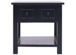 Tavolino Nero 40X40X40 Cm In Legno Di Paulownia