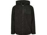 Bunda Urban Classics - Giacca Con Cappuccio E Zip In Sherpa Nero - S