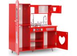 Vidaxl Cucina Da Gioco Per Bambini Mdf 84X31X89 Cm Rosso