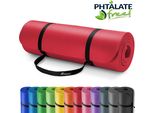 Tresko Tappetino Yoga Tappetino Fitness Tappetino Ginnastica Pilates 185X60X1,0Cm Rosso