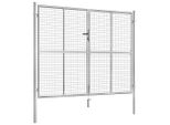 Cancello Da Giardino In Acciaio Zincato 306 X 250 Cm Argento