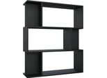 Libreria/Divisorio Nero 80X24X96 Cm In Materiale Ligneo