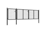 Cancello Da Giardino In Acciaio 400 X 75 Cm Antracite