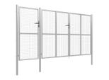 Cancello Da Giardino In Acciaio 400 X 150 Cm Argento
