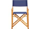 Vidaxl Sedia Da Regista In Legno Massiccio Acacia Blu