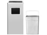 Vidaxl Cestino Per Rifiuti Con Posacenere Hotel 45 L In Acciaio Inox