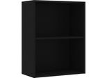 Libreria 2 Scomparti Nera 60X30X76,5 Cm In Legno