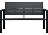 Syfax™ Panchina Da Giardino 120 Cm In Hdpe Nera Aspetto Legno