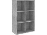Libreria/Scrivania Grigio Cemento 66X30X98 Cm Materiale A Base Di Legno