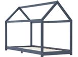Vidaxl Struttura Letto Per Bambini In Pino Massiccio Grigio 90 X 200 Cm