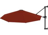 Vidaxl Ombrellone Da Parete Con Palo In Metallo 300 Cm Terracotta