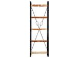 Vidaxl Libreria 5 Scomparti 60X30X180 Cm In Legno Massiccio Antico