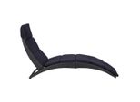 Syfax™ Lettino Prendisole Con Cuscino In Polyrattan Nero