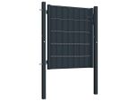 Vidaxl Cancello Di Recinzione In Pvc E Acciaio 100X81 Cm Antracite