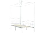 Struttura Letto A Baldacchino In Metallo Bianco 90 X 200 Cm