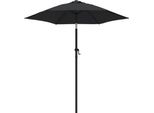 Vidaxl Ombrellone Nero 200 X 224 Cm Alluminio