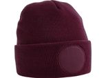 Beechfield Berretto Unisex Con Patch Circolare RW7304 (Taglia Unica) (Grigio)