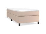 Struttura Letto In Ecopelle Cappuccino-Marrone 80X200 Cm