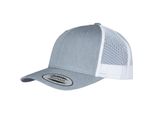 Flexfit 6606T | Cappello / Berretto / Cappello Retro Trucker 2-Tone - Colore: Heather Grey/White - Taglia: Unica