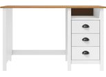Syfax™ Scrivania Hill Con 3 Cassetti 120X50X74 Cm Massello Di Pino