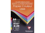Clairefontaine 97444C Blocco Carta A Colori Clairefontaine Maya, Din A4, 20 Fogli