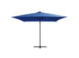 Vidaxl Ombrello Semaforo Con Illuminazione A Led Palo In Acciaio 250X250 Cm Azzurro