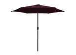 Vidaxl Ombrellone Con Palo In Alluminio 270X246 Cm Rosso Bordeaux