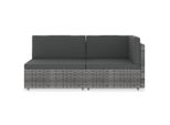 Syfax™ Divano Modulare A 2 Posti In Polyrattan Grigio
