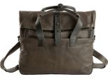 Harold's Pelle Borsa A Tracolla Laptop Bag Con Scomparto Per Laptop Mount Businessbag Taupe Marrone Scuro