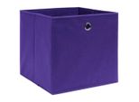 Vidaxl Scatole Portaoggetti 4 Pz. Tessuto Viola 32X32X32 Cm