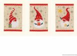 Vervaco Set Di Biglietti D'auguri A Punto Croce "Gnomo Di Natale Set Di 3"", Schema Di Conteggio"
