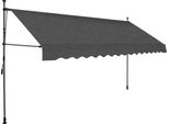 Vidaxl Tenda A Scomparsa Manuale Con Led 400 Cm Antracite
